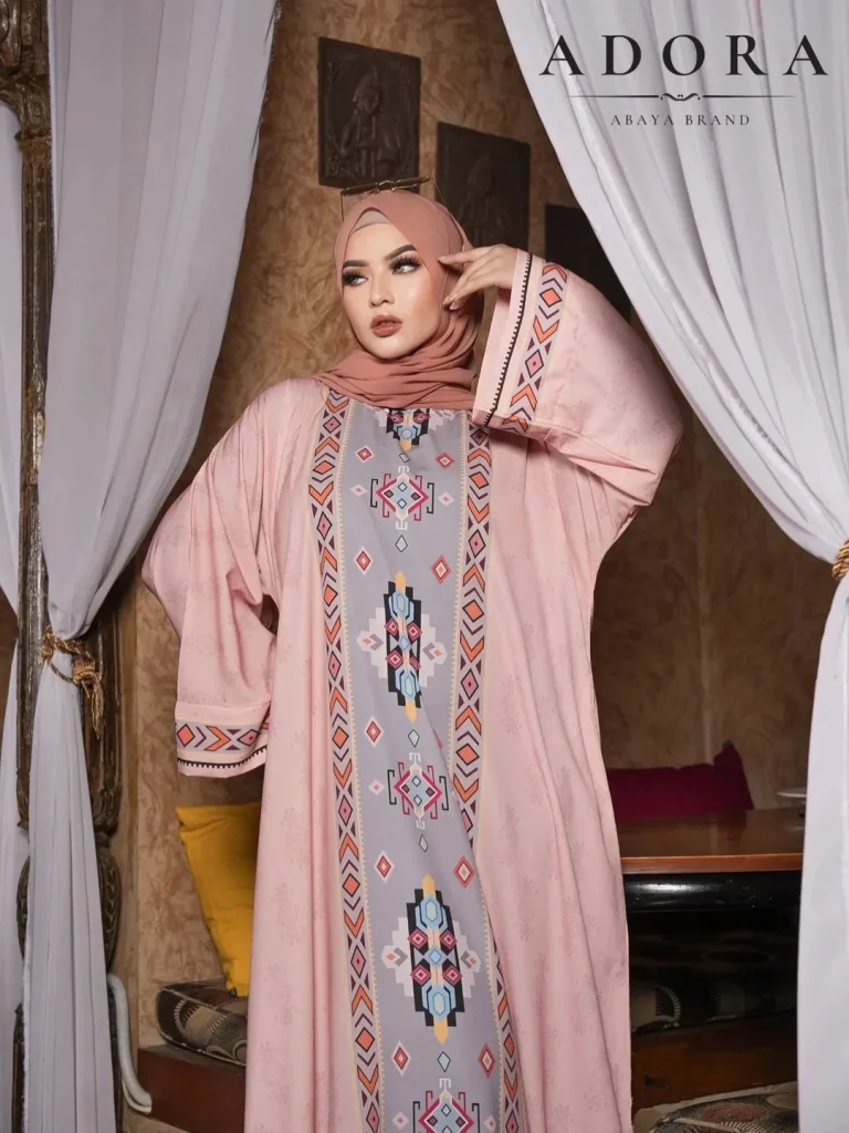Aqsa Abaya Baby Pink