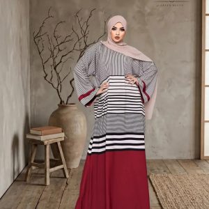 Sahara Abaya white step